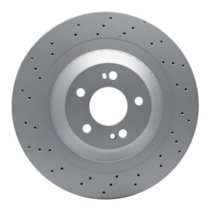 Mercedes-Benz Maybach S600 Brake Rotor (1) - Rear - R1 Concepts - GEOSPEC Coated - Drilled - `15-`17